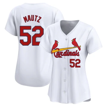 St. Louis Cardinals ＃52 Brycen Mautz Women's Limited Home Jersey - White