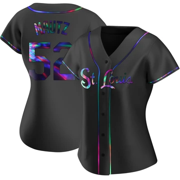 St. Louis Cardinals ＃52 Brycen Mautz Women's Replica Holographic Alternate Jersey - Black