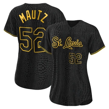 St. Louis Cardinals ＃52 Brycen Mautz Women's Replica Snake Skin City Jersey - Black