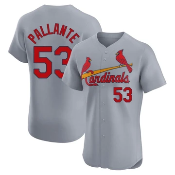 St. Louis Cardinals ＃53 Andre Pallante Men's Elite Road Jersey - Gray