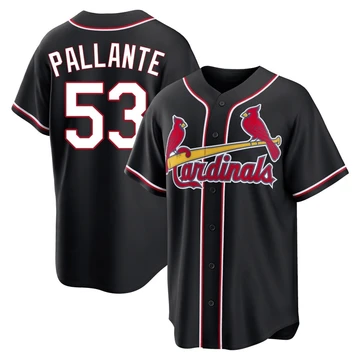 St. Louis Cardinals ＃53 Andre Pallante Men's Replica Fashion Out Jersey - Black