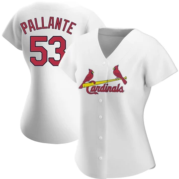 St. Louis Cardinals ＃53 Andre Pallante Women's Authentic Home Jersey - White