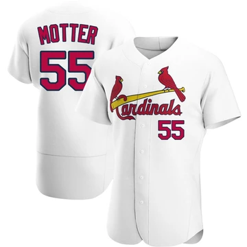 St. Louis Cardinals ＃55 Taylor Motter Men's Authentic Home Jersey - White