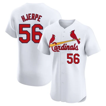 St. Louis Cardinals ＃56 Cooper Hjerpe Men's Elite Home Jersey - White