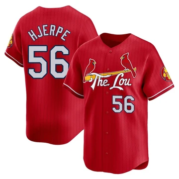 St. Louis Cardinals ＃56 Cooper Hjerpe Men's Limited 2024 City Connect Jersey - Red