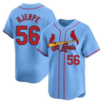 St. Louis Cardinals ＃56 Cooper Hjerpe Men's Limited Alternate Jersey - Light Blue