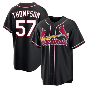 St. Louis Cardinals ＃57 Zack Thompson Youth Replica Fashion Out Jersey - Black