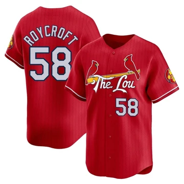St. Louis Cardinals ＃58 Chris Roycroft Men's Limited 2024 City Connect Jersey - Red