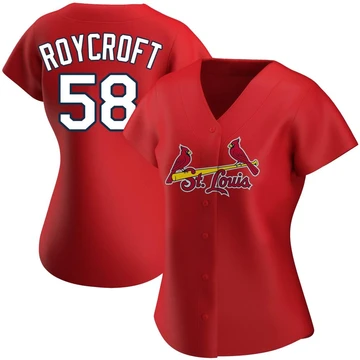 St. Louis Cardinals ＃58 Chris Roycroft Women's Authentic Alternate Jersey - Red