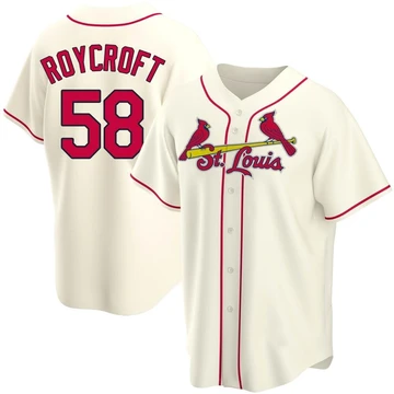 St. Louis Cardinals ＃58 Chris Roycroft Youth Replica Alternate Jersey - Cream