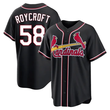 St. Louis Cardinals ＃58 Chris Roycroft Youth Replica Fashion Out Jersey - Black