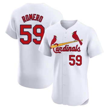 St. Louis Cardinals ＃59 JoJo Romero Men's Elite Home Jersey - White