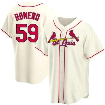 St. Louis Cardinals ＃59 JoJo Romero Men's Replica Alternate Jersey - Cream