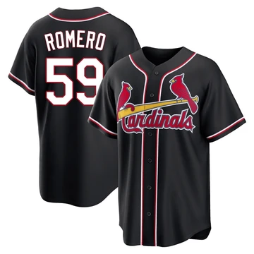 St. Louis Cardinals ＃59 JoJo Romero Men's Replica Fashion Out Jersey - Black
