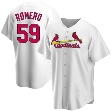 St. Louis Cardinals ＃59 JoJo Romero Men's Replica Home Jersey - White