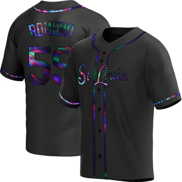 St. Louis Cardinals ＃59 JoJo Romero Youth Replica Holographic Alternate Jersey - Black