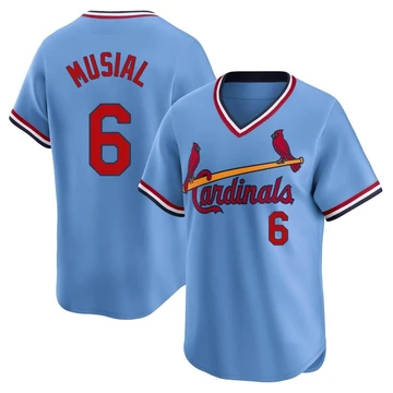 St. Louis Cardinals ＃6 Stan Musial Youth Limited Cooperstown Collection Jersey - Light Blue