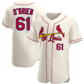 St. Louis Cardinals ＃61 Riley O'Brien Men's Authentic Alternate Jersey - Cream