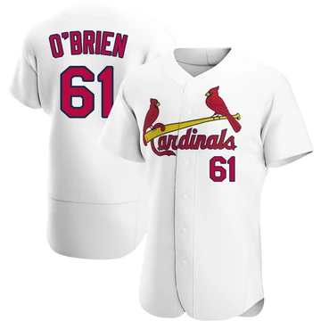 St. Louis Cardinals ＃61 Riley O'Brien Men's Authentic Home Jersey - White