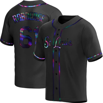 St. Louis Cardinals ＃61 Sem Robberse Youth Replica Holographic Alternate Jersey - Black