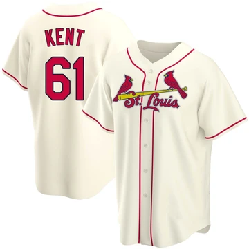St. Louis Cardinals ＃61 Zak Kent Youth Replica Alternate Jersey - Cream