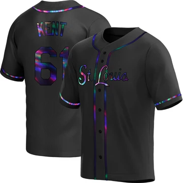 St. Louis Cardinals ＃61 Zak Kent Youth Replica Holographic Alternate Jersey - Black
