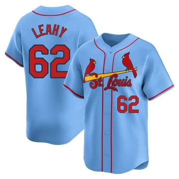 St. Louis Cardinals ＃62 Kyle Leahy Men's Limited Alternate Jersey - Light Blue