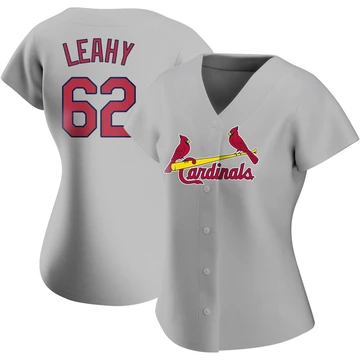 St. Louis Cardinals ＃62 Kyle Leahy Women's Replica Road Jersey - Gray