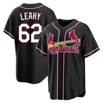 St. Louis Cardinals ＃62 Kyle Leahy Youth Replica Fashion Out Jersey - Black