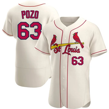 St. Louis Cardinals ＃63 Yohel Pozo Men's Authentic Alternate Jersey - Cream