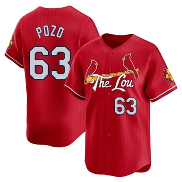 St. Louis Cardinals ＃63 Yohel Pozo Men's Limited 2024 City Connect Jersey - Red