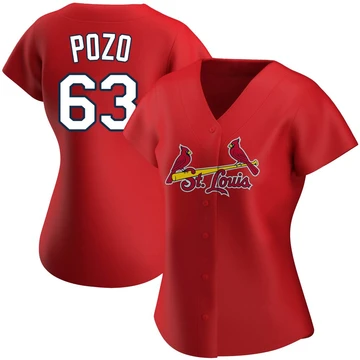 St. Louis Cardinals ＃63 Yohel Pozo Women's Replica Alternate Jersey - Red