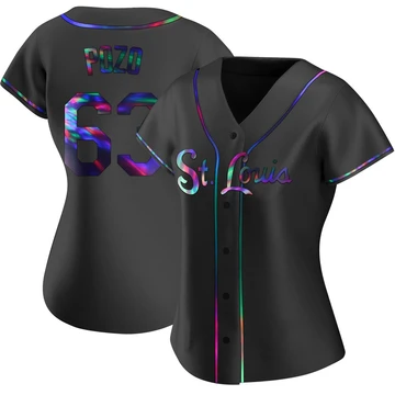 St. Louis Cardinals ＃63 Yohel Pozo Women's Replica Holographic Alternate Jersey - Black