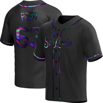 St. Louis Cardinals ＃63 Yohel Pozo Youth Replica Holographic Alternate Jersey - Black