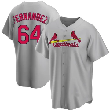 St. Louis Cardinals ＃64 Ryan Fernandez Youth Replica Road Jersey - Gray