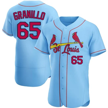 St. Louis Cardinals ＃65 Andre Granillo Men's Authentic Alternate Jersey - Light Blue