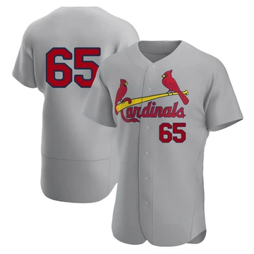St. Louis Cardinals ＃65 Andre Granillo Men's Authentic Road Jersey - Gray