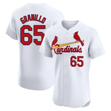 St. Louis Cardinals ＃65 Andre Granillo Men's Elite Home Jersey - White