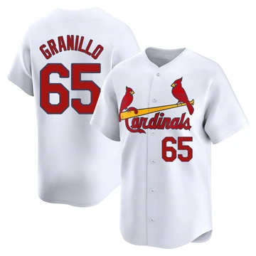 St. Louis Cardinals ＃65 Andre Granillo Men's Limited Home Jersey - White