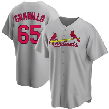 St. Louis Cardinals ＃65 Andre Granillo Men's Replica Road Jersey - Gray