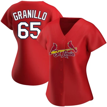 St. Louis Cardinals ＃65 Andre Granillo Women's Authentic Alternate Jersey - Red