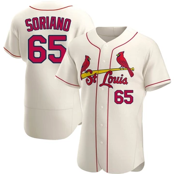 St. Louis Cardinals ＃65 George Soriano Men's Authentic Alternate Jersey - Cream