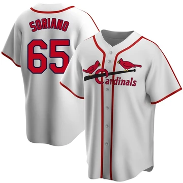 St. Louis Cardinals ＃65 George Soriano Men's Limited Home Cooperstown Collection Jersey - White