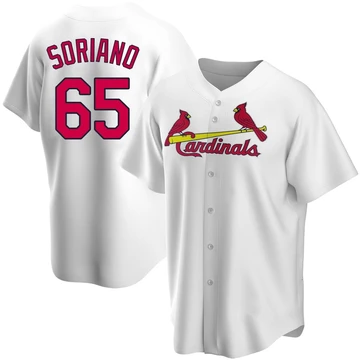 St. Louis Cardinals ＃65 George Soriano Men's Replica Home Jersey - White