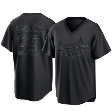 St. Louis Cardinals ＃65 George Soriano Men's Replica Pitch Fashion Jersey - Black