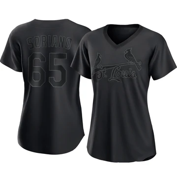 St. Louis Cardinals ＃65 George Soriano Women's Replica Pitch Fashion Jersey - Black