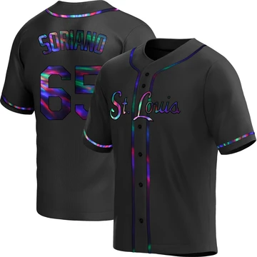 St. Louis Cardinals ＃65 George Soriano Youth Replica Holographic Alternate Jersey - Black