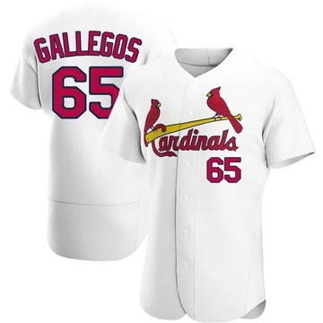 St. Louis Cardinals ＃65 Giovanny Gallegos Men's Authentic Home Jersey - White
