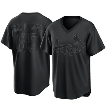 St. Louis Cardinals ＃65 Giovanny Gallegos Men's Replica Pitch Fashion Jersey - Black