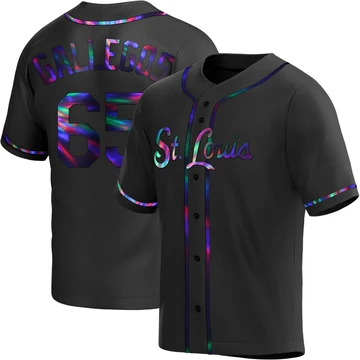 St. Louis Cardinals ＃65 Giovanny Gallegos Youth Replica Holographic Alternate Jersey - Black